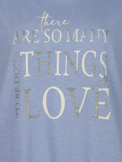 Damen Sonja Blank Große Größen Shirt mit Glitzerprint