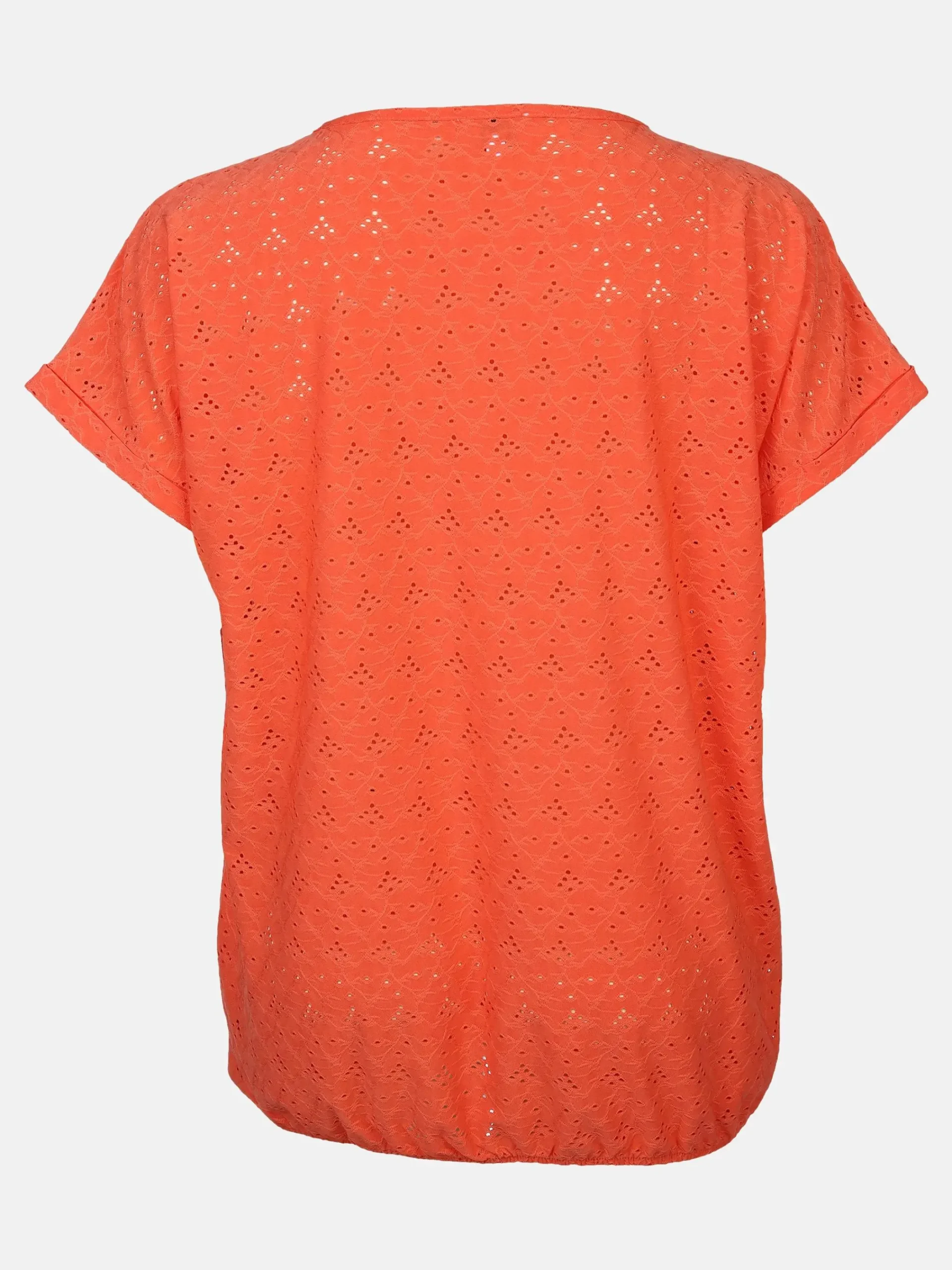 Damen Sonja Blank Große Größen Shirt mit Lochmuster