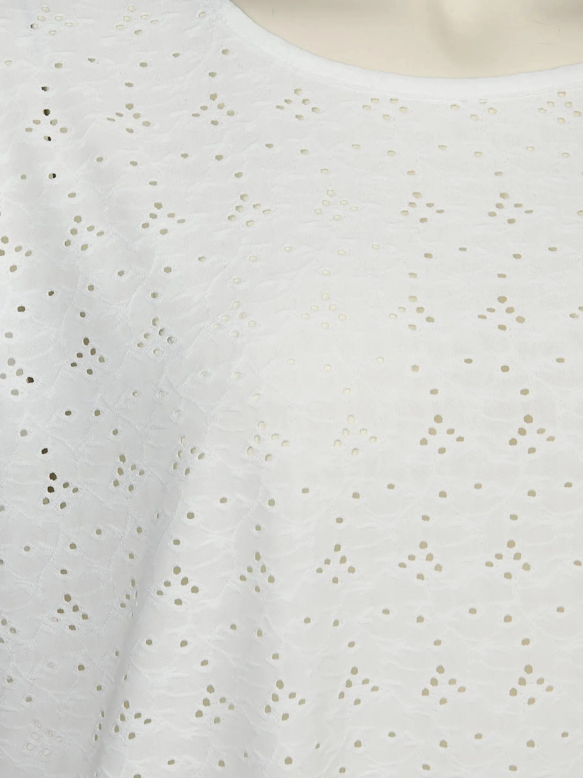 Damen Sonja Blank Große Größen Shirt mit Lochmuster