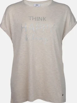 Damen Sonja Blank Große Größen Shirt mit Silberprint