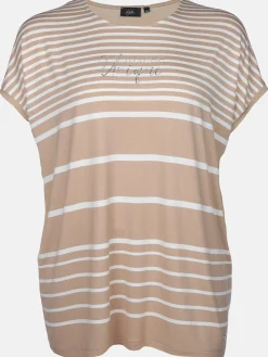 Damen Sonja Blank Große Größen Shirt mit Strasssteinchen