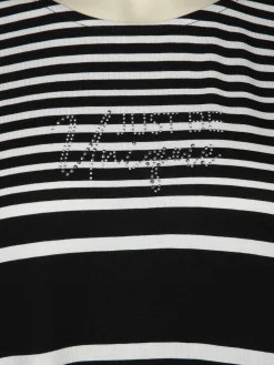 Damen Sonja Blank Große Größen Shirt mit Strasssteinchen