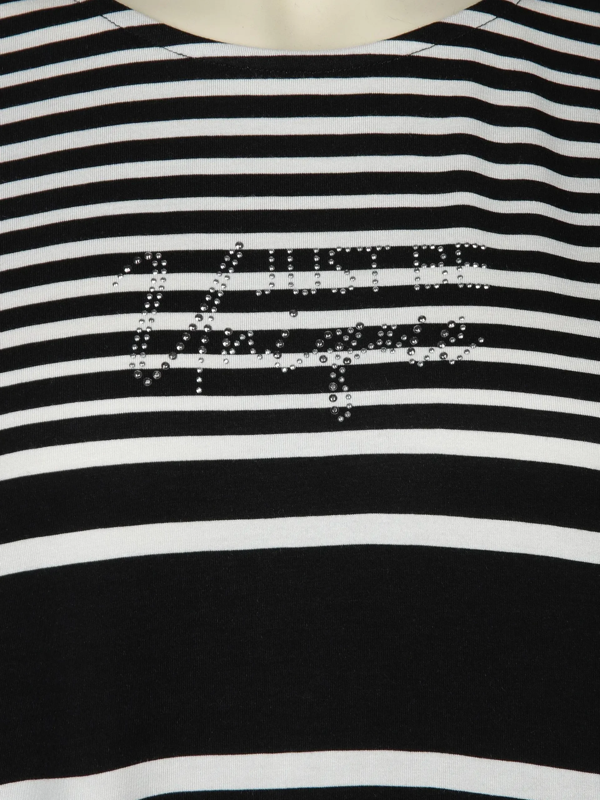 Damen Sonja Blank Große Größen Shirt mit Strasssteinchen