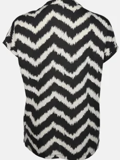 Damen Sonja Blank Große Größen Shirt mit Streifen-Design