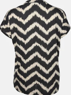 Damen Sonja Blank Große Größen Shirt mit Streifen-Design