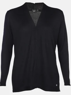 Damen Sonja Blank Große Größen Strickcardigan