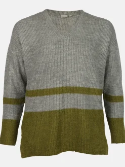 Damen Sonja Blank Große Größen Strickpullover