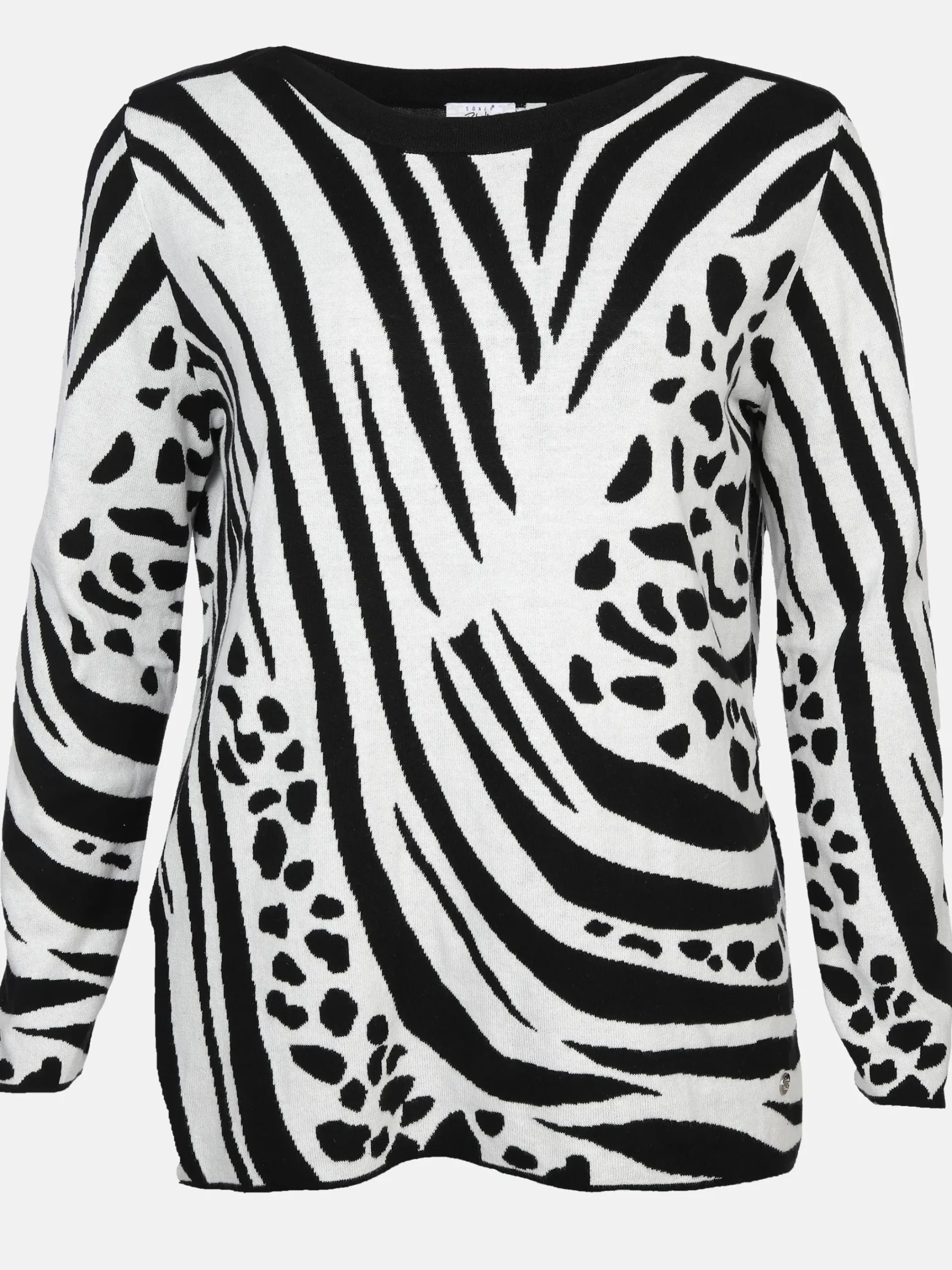 Damen Sonja Blank Große Größen Strickshirt