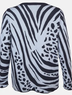 Damen Sonja Blank Große Größen Strickshirt