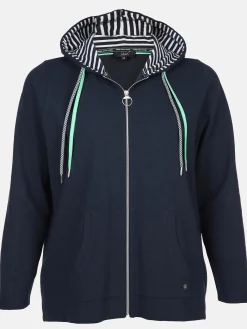 Damen Sonja Blank Große Größen Sweatcardigan