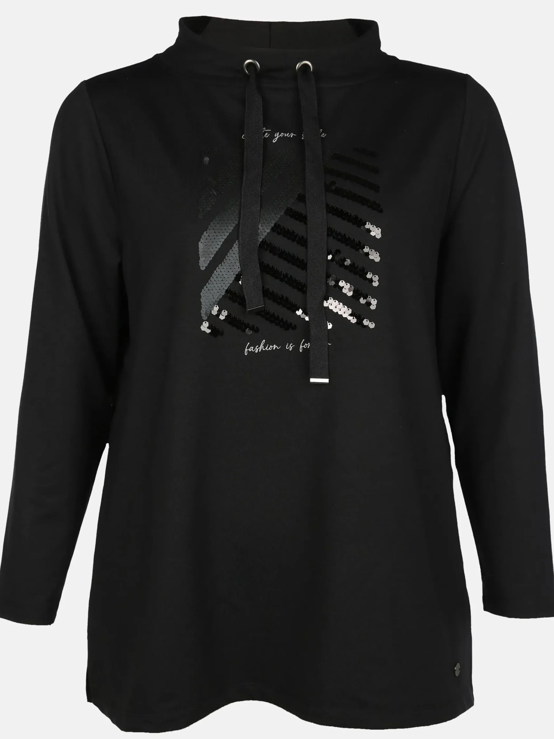 Damen Sonja Blank Große Größen Sweatshirt mit Pailletten