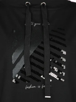 Damen Sonja Blank Große Größen Sweatshirt mit Pailletten