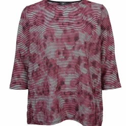 Damen Sonja Blank Große Größen Sweatshirt mit 3/4 Arm