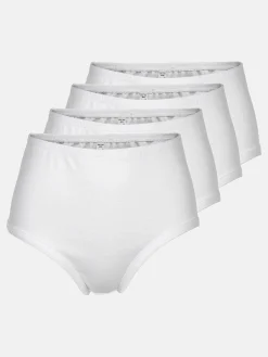 Damen Sonja Blank Große Größen Taillenslip "Gundi" im 4er Pack