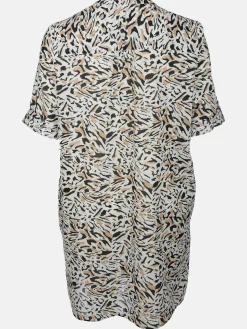 Damen Sonja Blank Große Größen Tunikakleid mit Musterprint