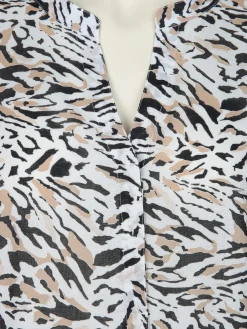 Damen Sonja Blank Große Größen Tunikakleid mit Musterprint