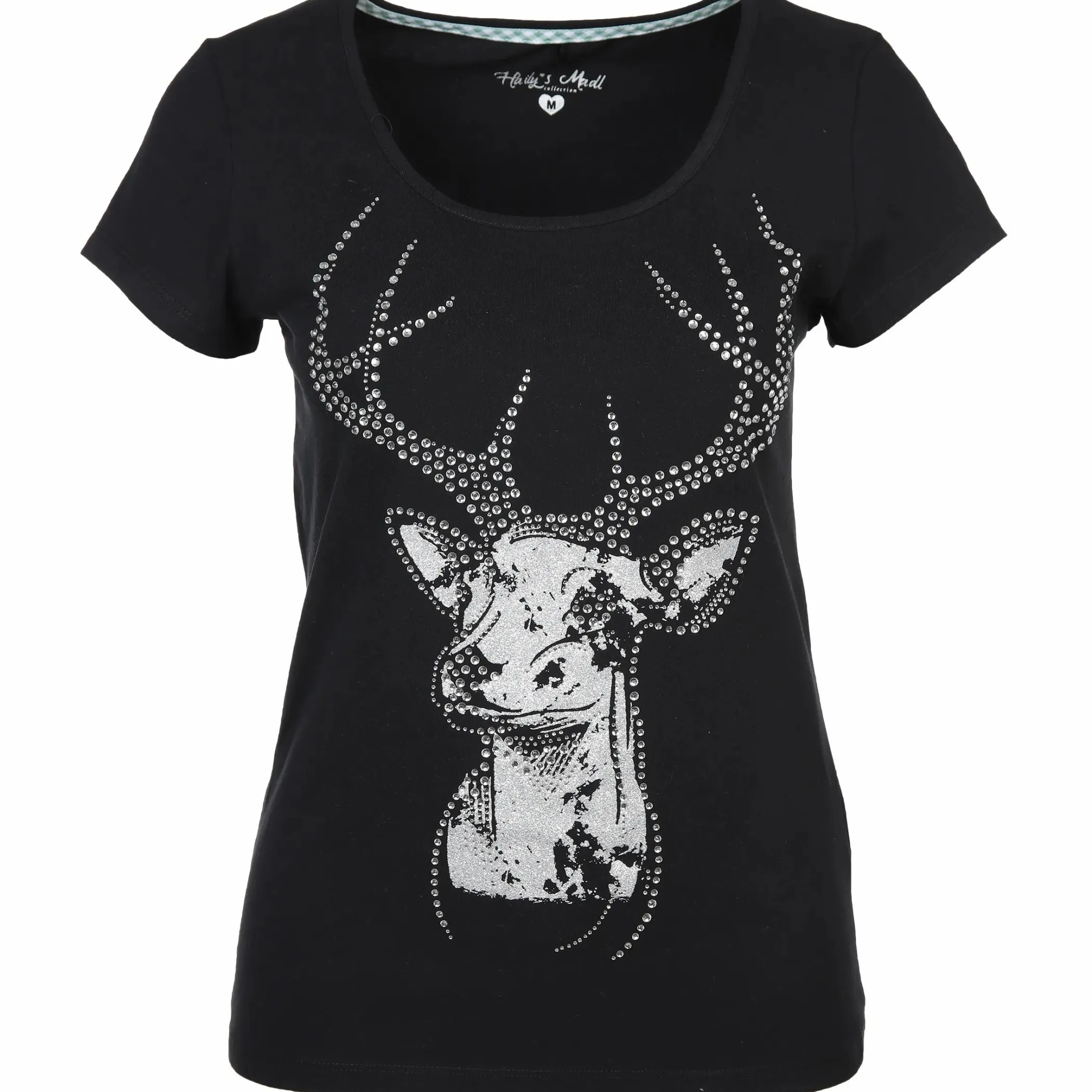 Damen Hailys Tracht enshirt mit Ziersteinchen