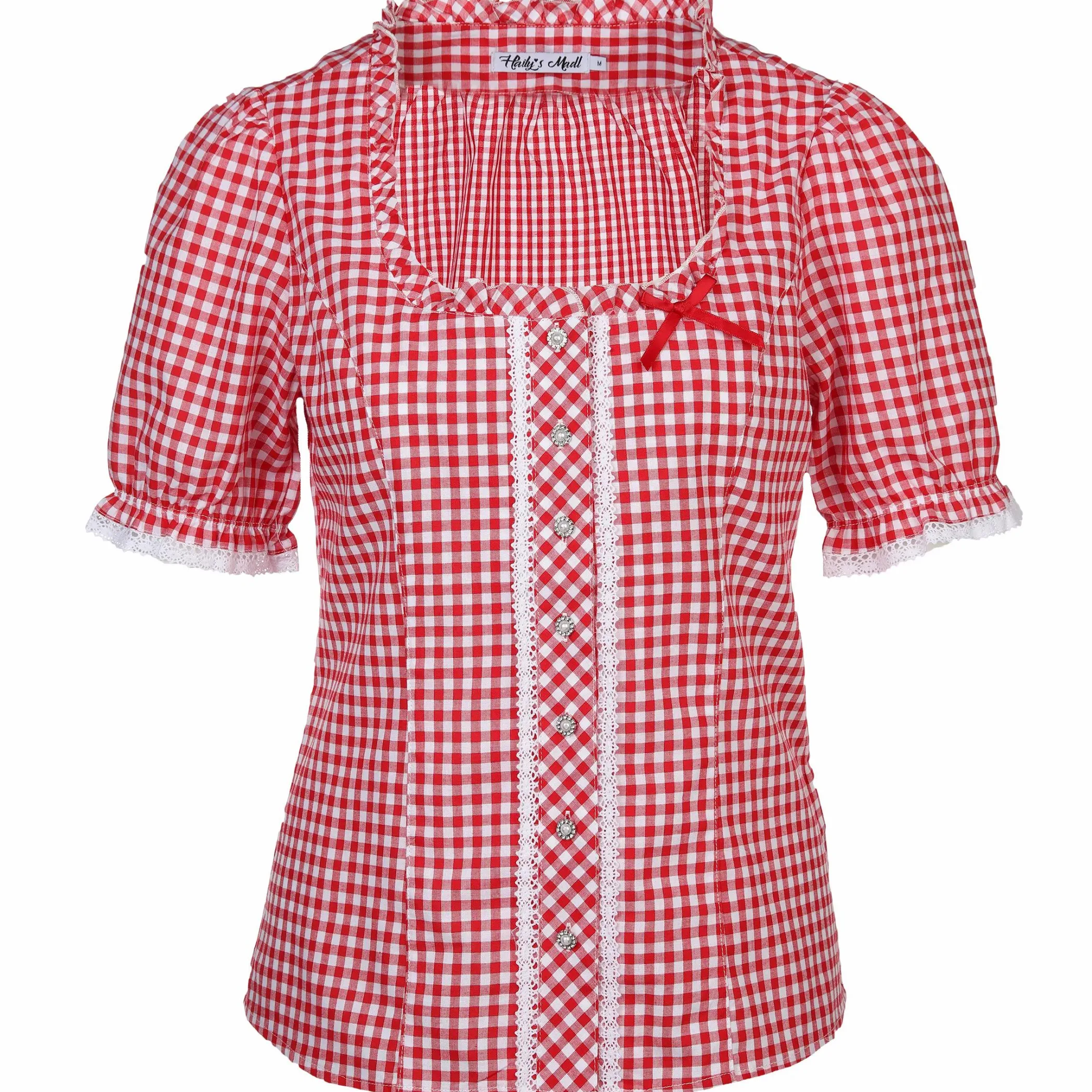 Damen Hailys Tracht Hailys VI44CKI Trachtenbluse kariert