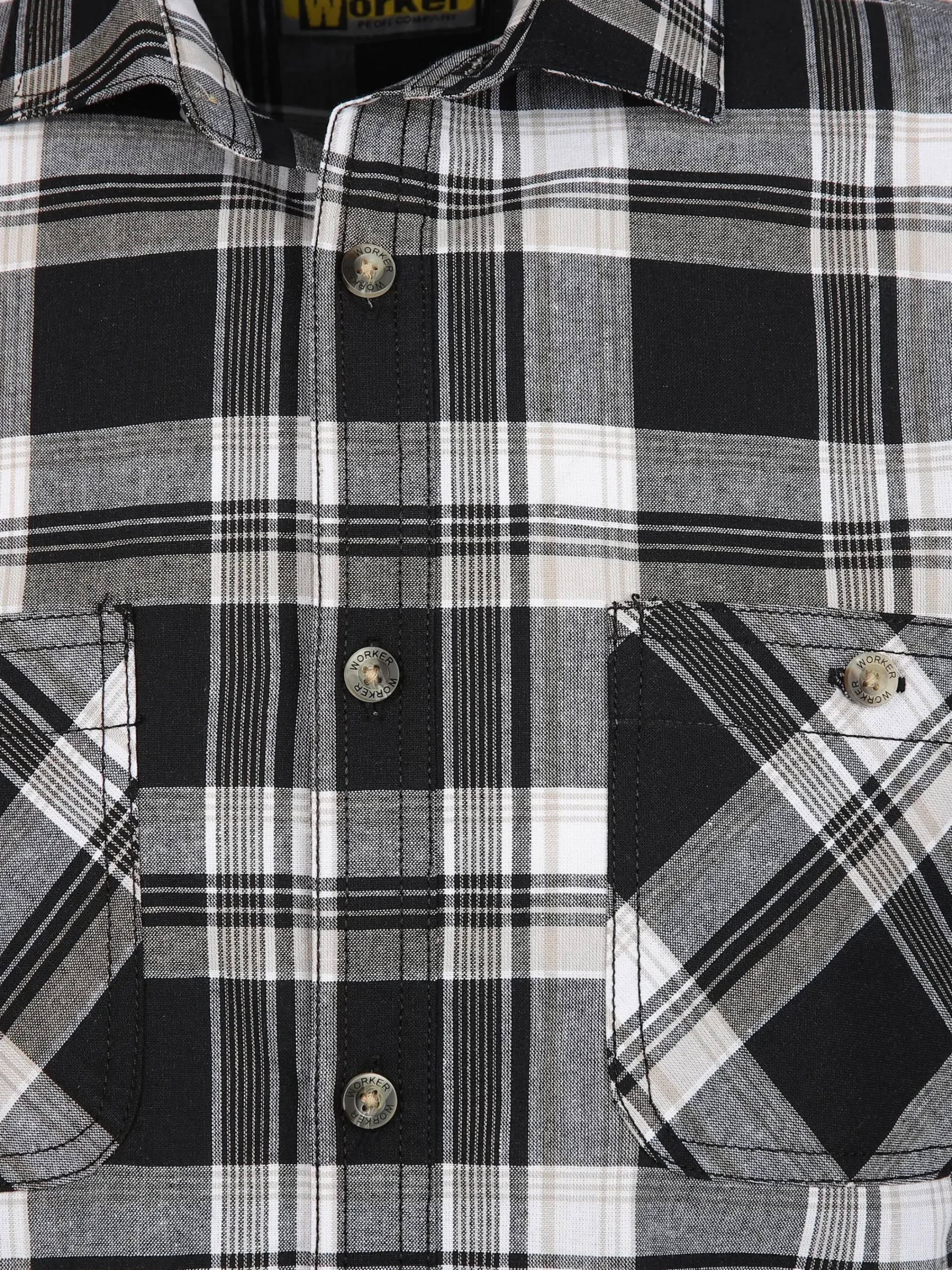 Herren Worker Herren Arbeitshemd mit zwei aufgesetzten Taschen