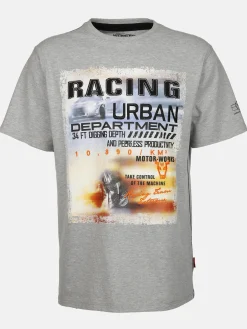 Herren Worker Herren Arbeitsshirt mit Frontprint