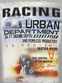 Herren Worker Herren Arbeitsshirt mit Frontprint