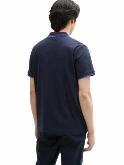 Herren Tom Tailor Herren Basic Polo mit Randstreifen