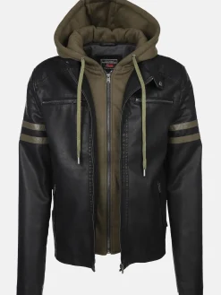 Herren Southern Territory Herren Bikerjacke 2in1 mit Kapuze