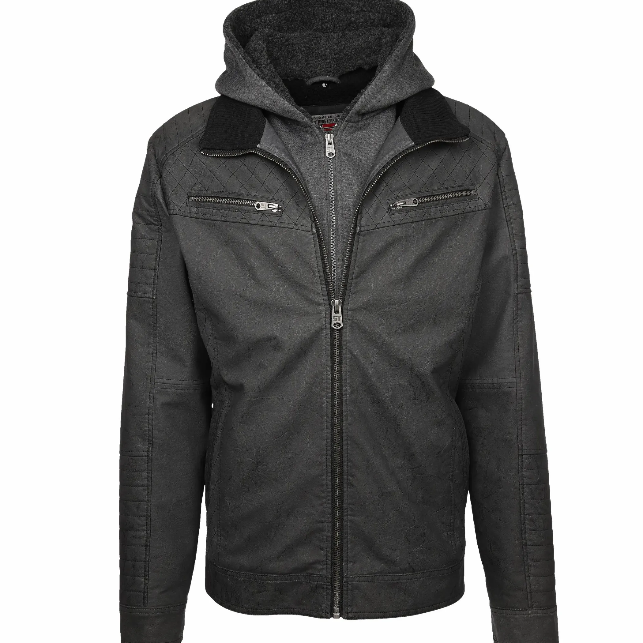 Herren Southern Territory Herren Bikerjacke 2in1 mit Kapuze