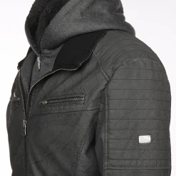 Herren Southern Territory Herren Bikerjacke 2in1 mit Kapuze