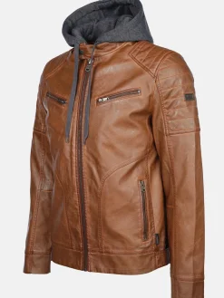 Herren Southern Territory Herren Bikerjacke mit abnehmbarer Kapuze