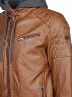 Herren Southern Territory Herren Bikerjacke mit abnehmbarer Kapuze