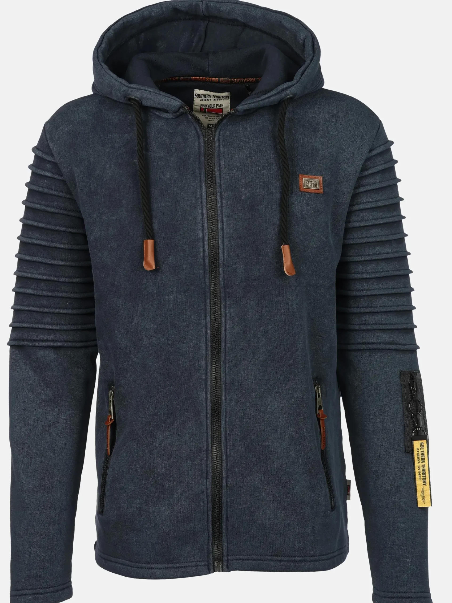 Herren Southern Territory Herren Bikersweatjacke mit Kapuze