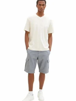 Herren Tom Tailor Herren Cargoshorts mit Flechtgürtel