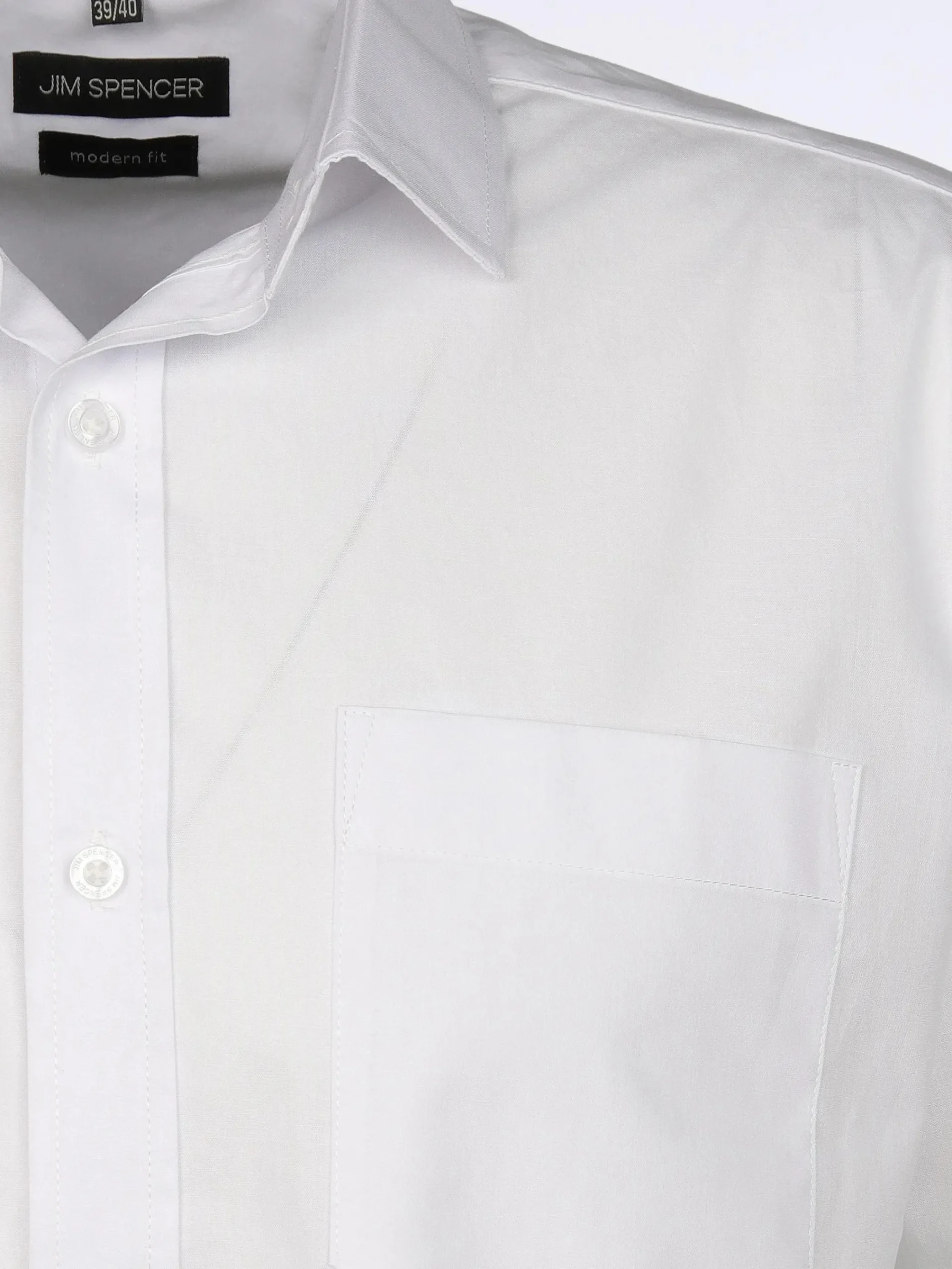 Herren Jim Spencer Herren Cityhemd mit halbem Arm unifarben