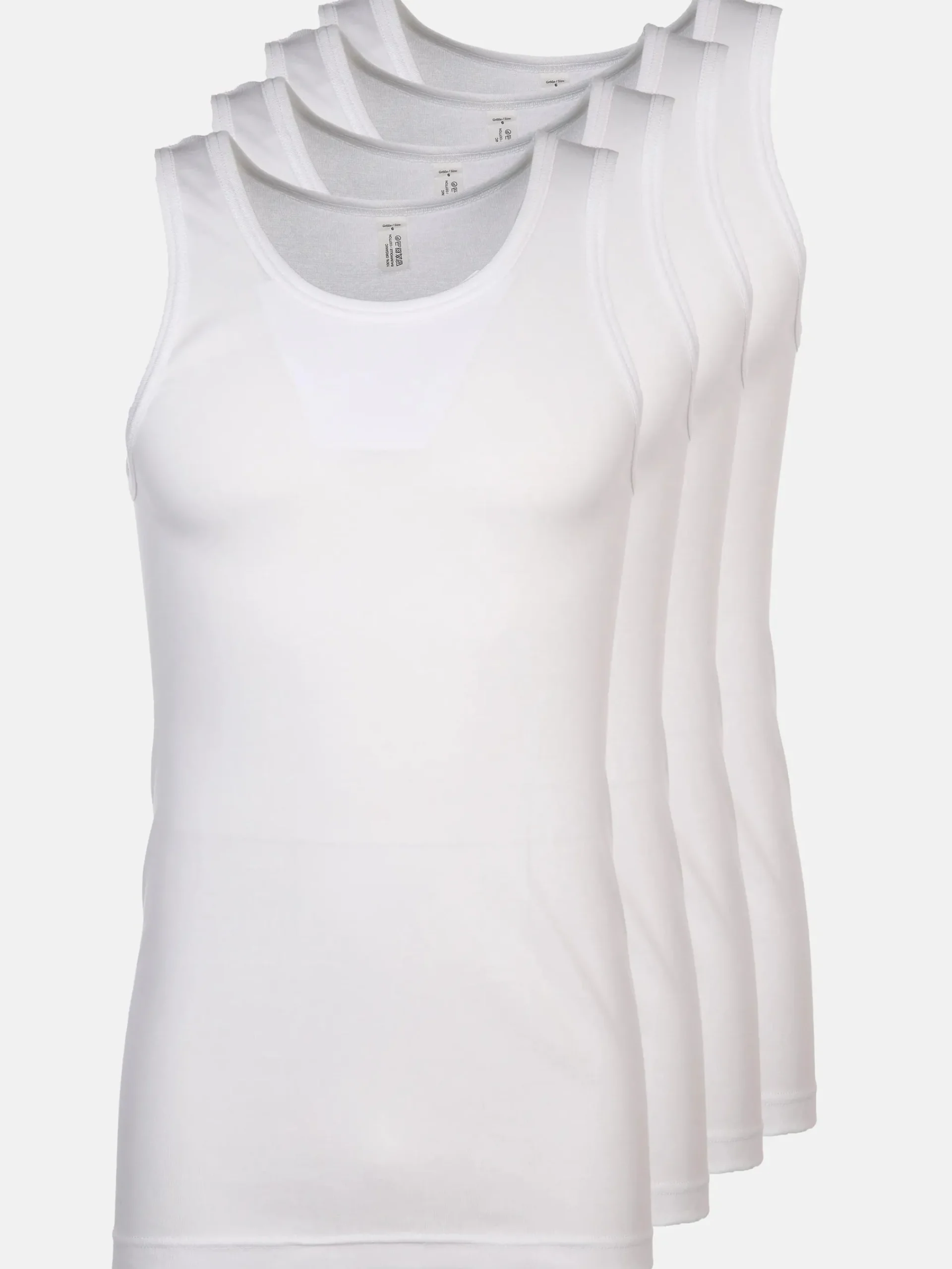 Herren Jim Spencer Herren Feinripp Unterhemd im 4er Pack