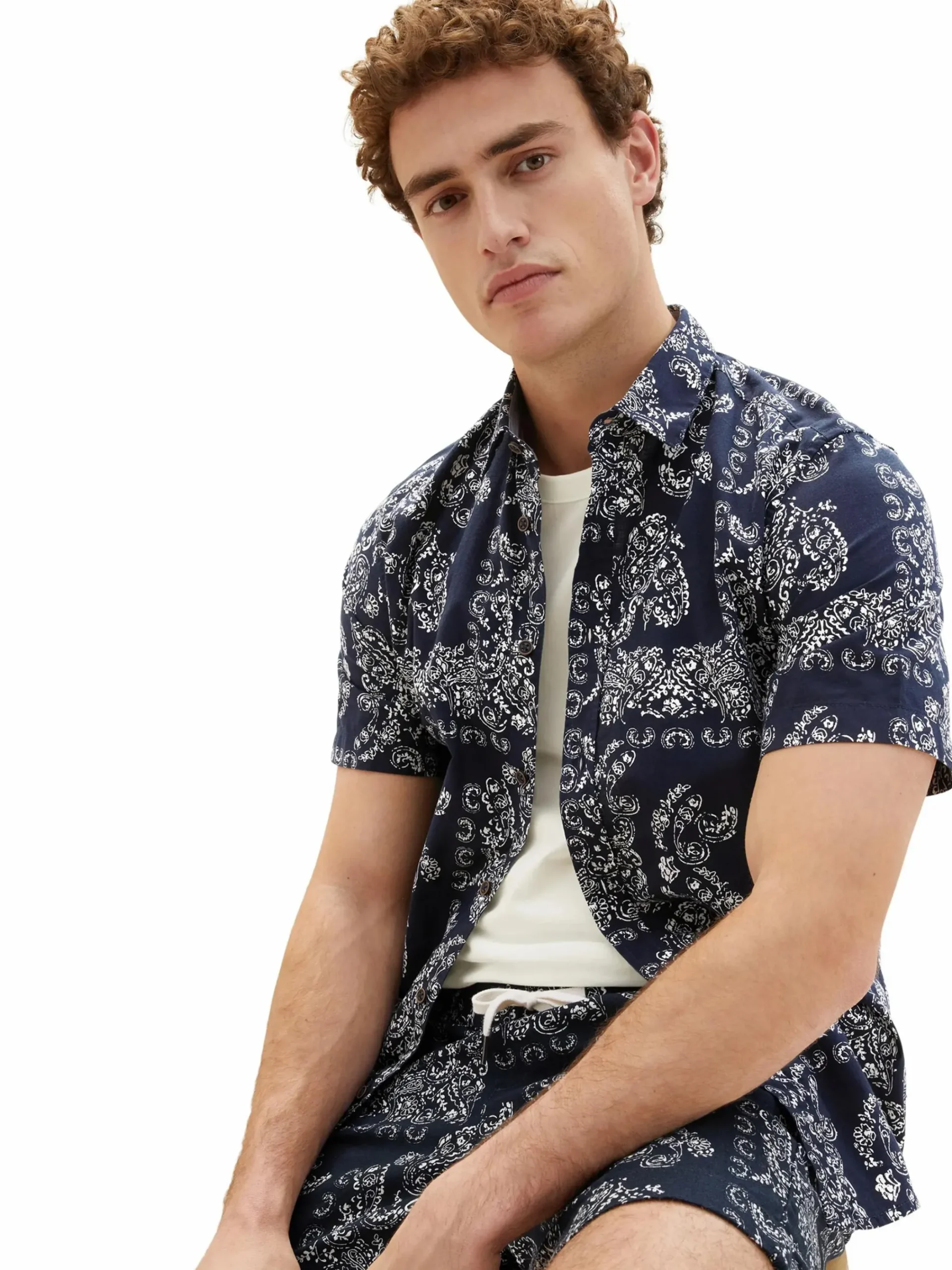 Herren Tom Tailor Herren Freizeithemd im Paisleydessin