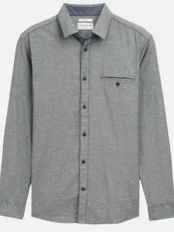 Herren Tom Tailor Herren Freizeithemd in ganz feiner Pünktchenstruktur