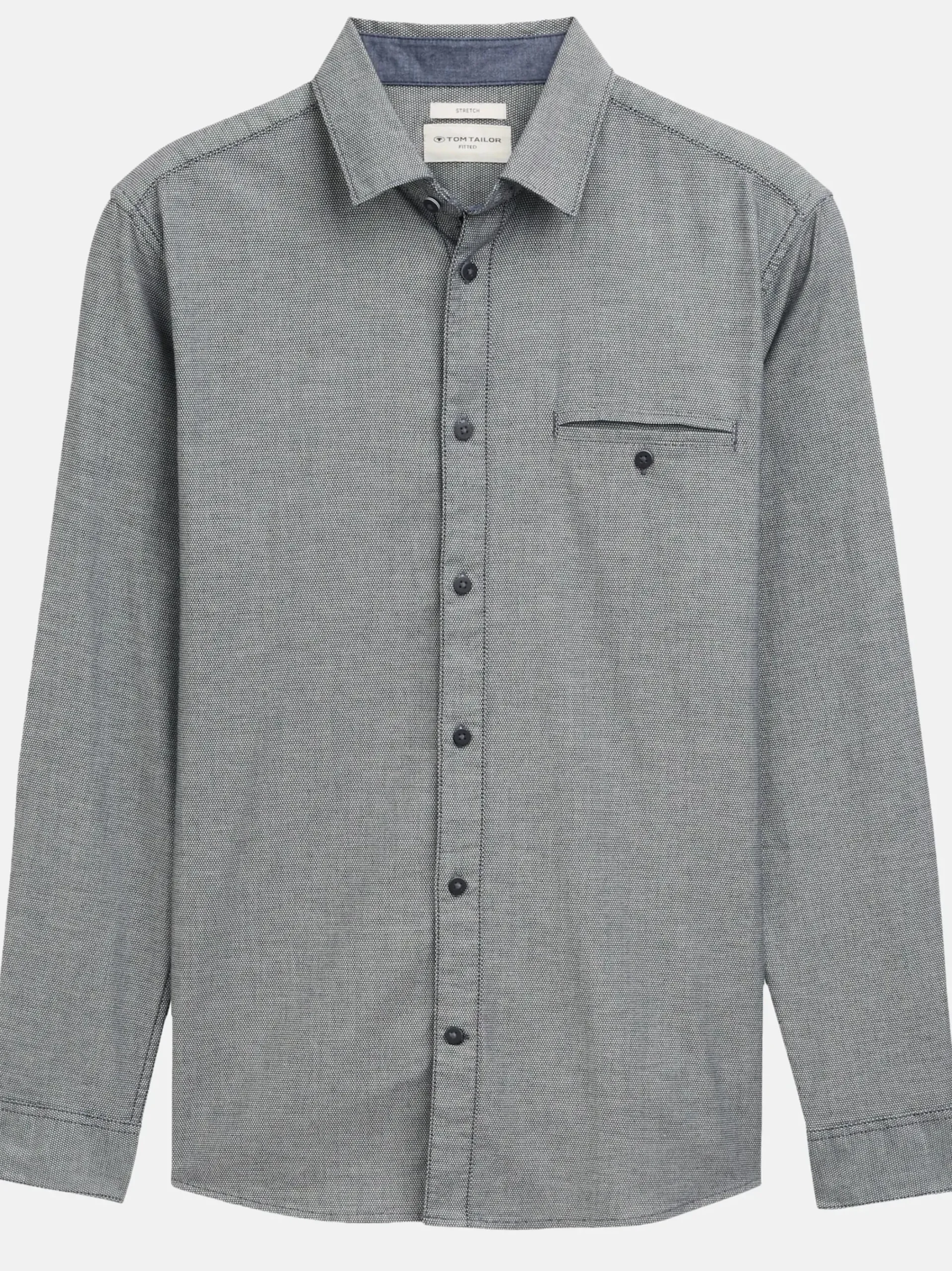 Herren Tom Tailor Herren Freizeithemd in ganz feiner Pünktchenstruktur