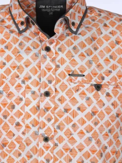 Herren Jim Spencer Herren Freizeithemd mit Alloverprint