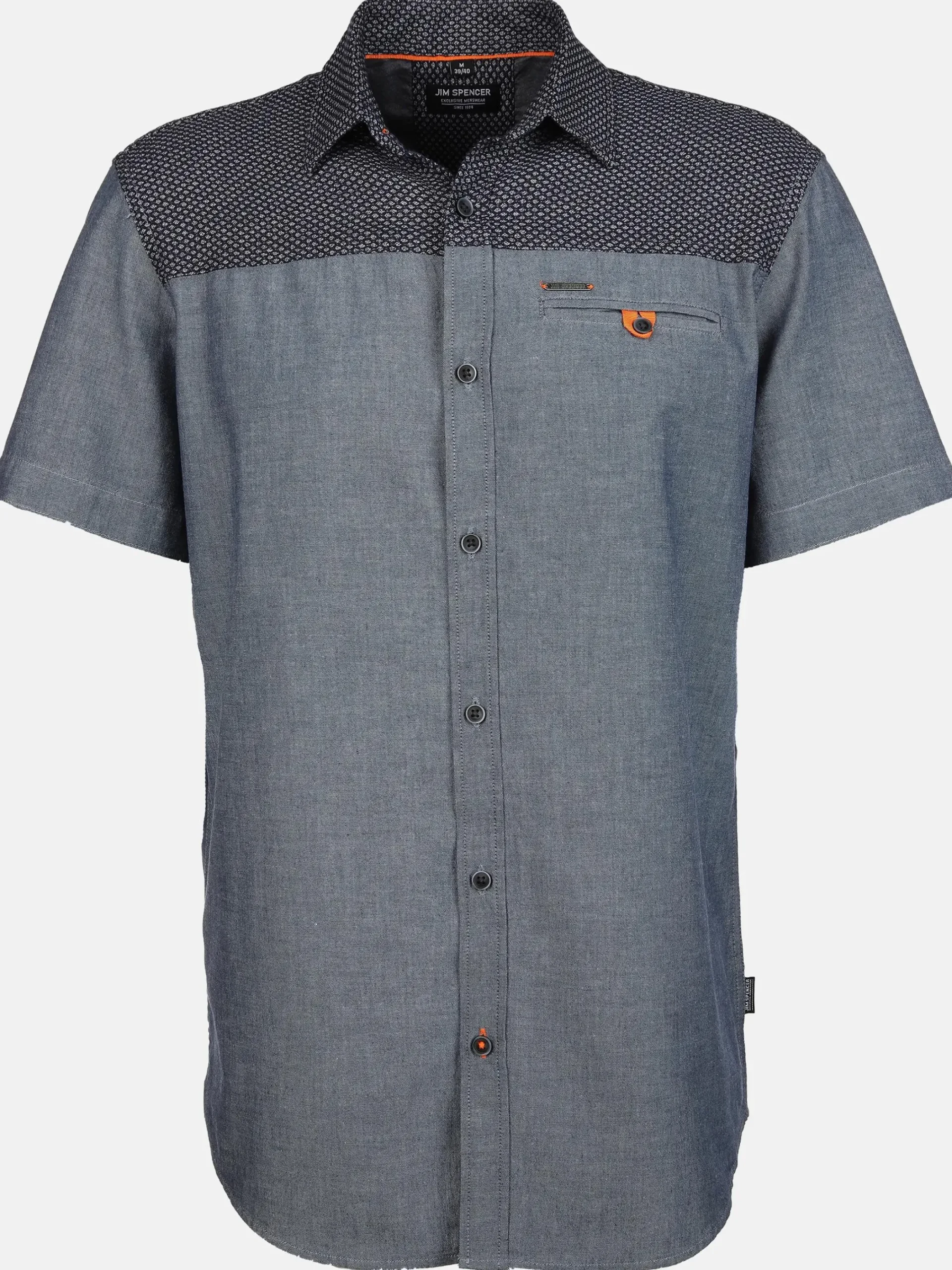 Herren Jim Spencer Herren Freizeithemd mit abgesetzter Passe