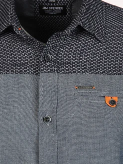 Herren Jim Spencer Herren Freizeithemd mit abgesetzter Passe