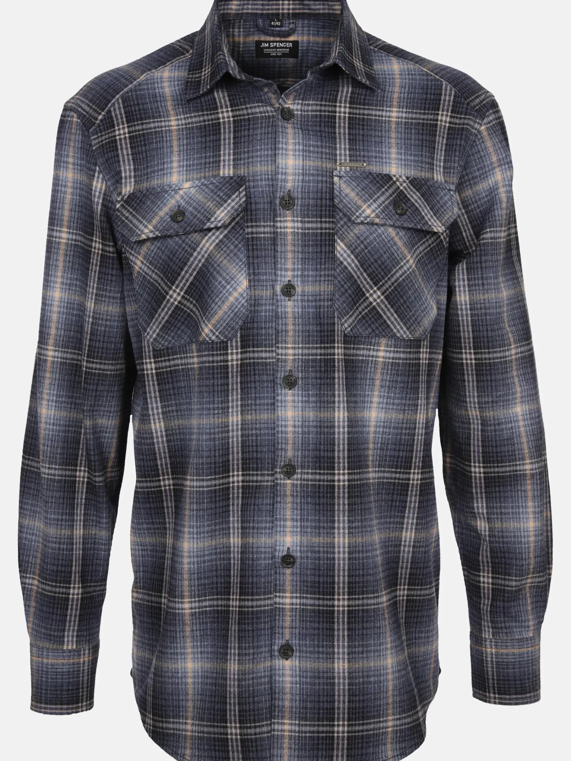 Herren Jim Spencer Herren Freizeithemd mit Brusttaschen