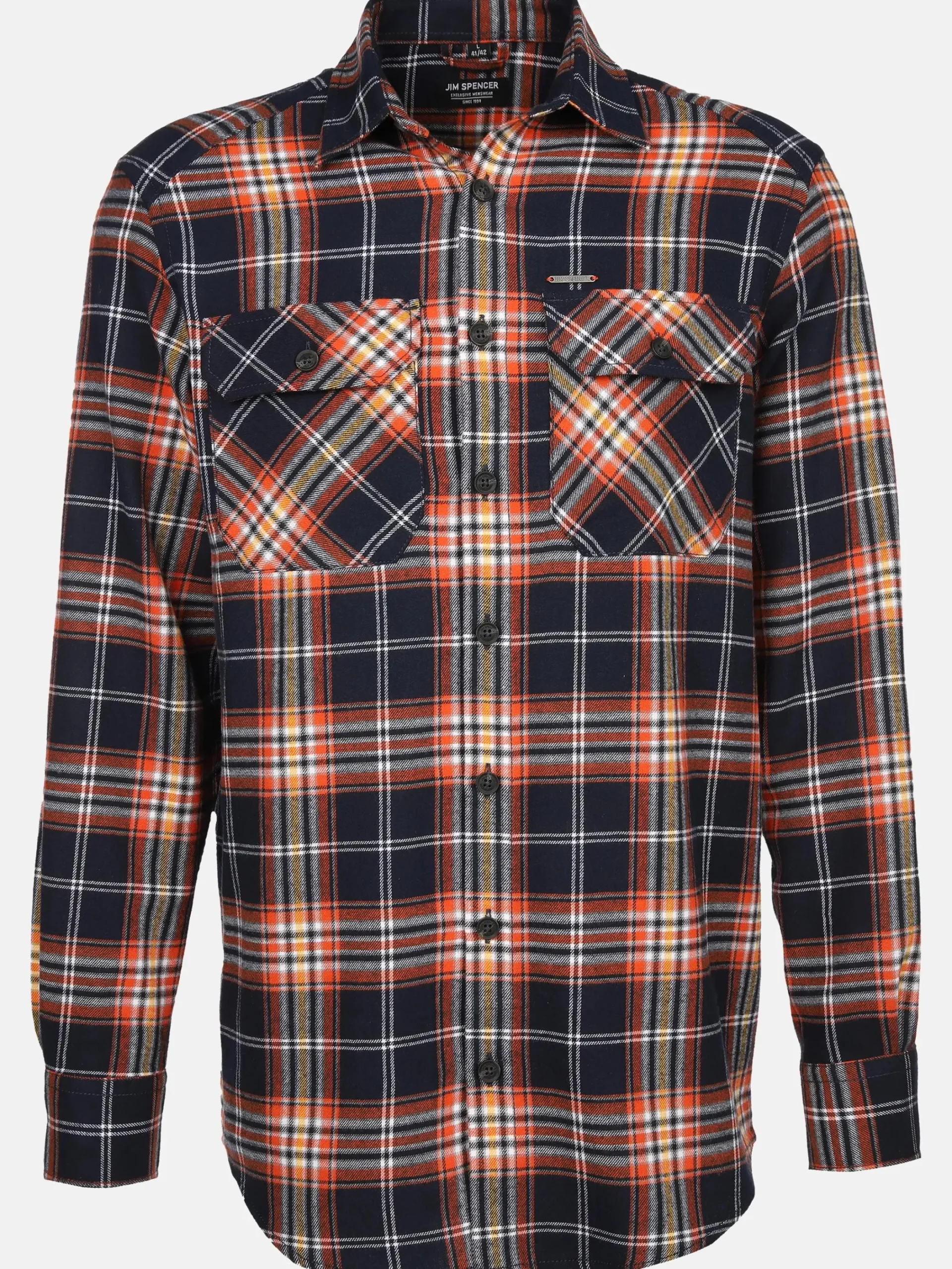 Herren Jim Spencer Herren Freizeithemd mit Brusttaschen