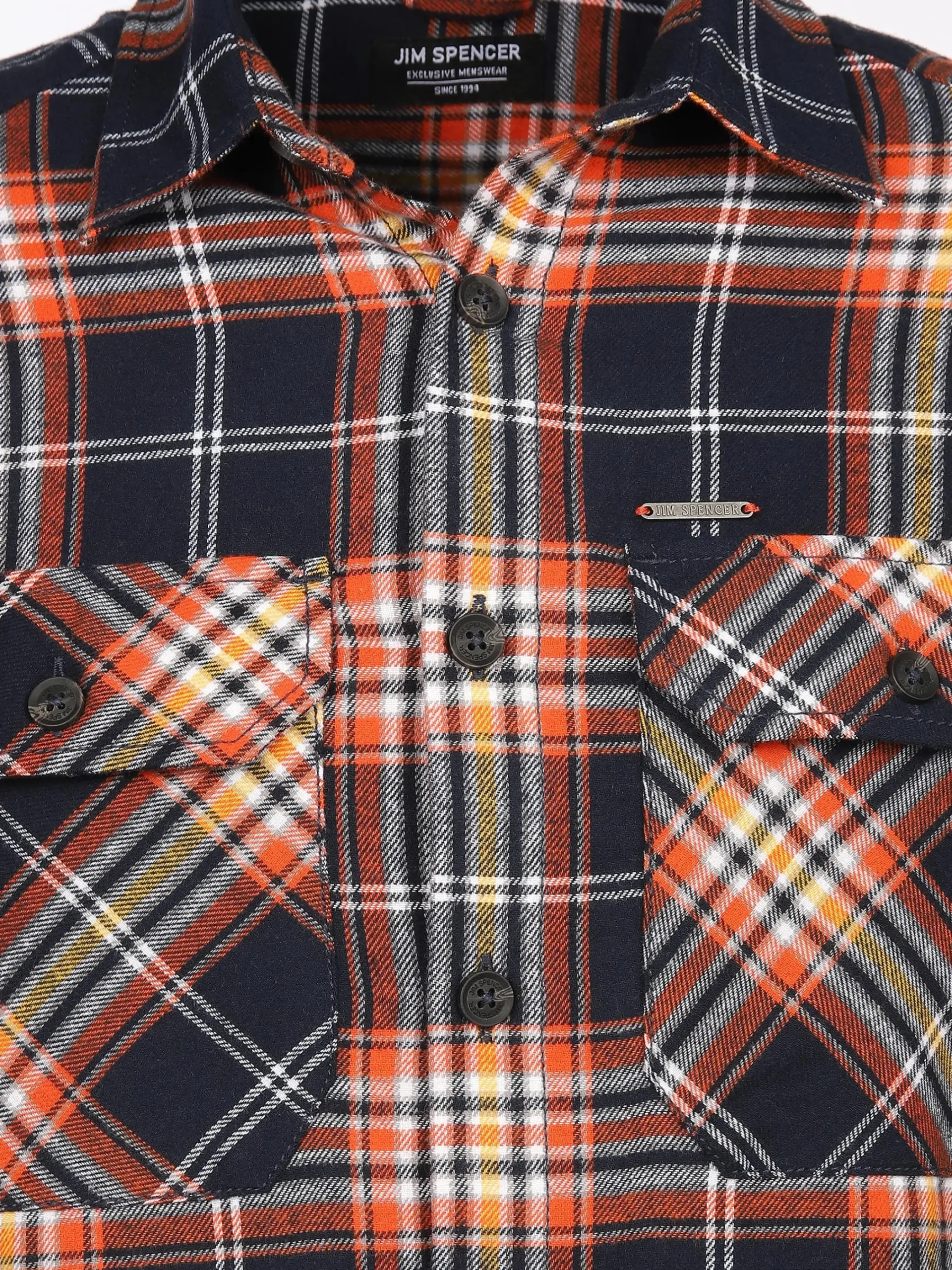 Herren Jim Spencer Herren Freizeithemd mit Brusttaschen