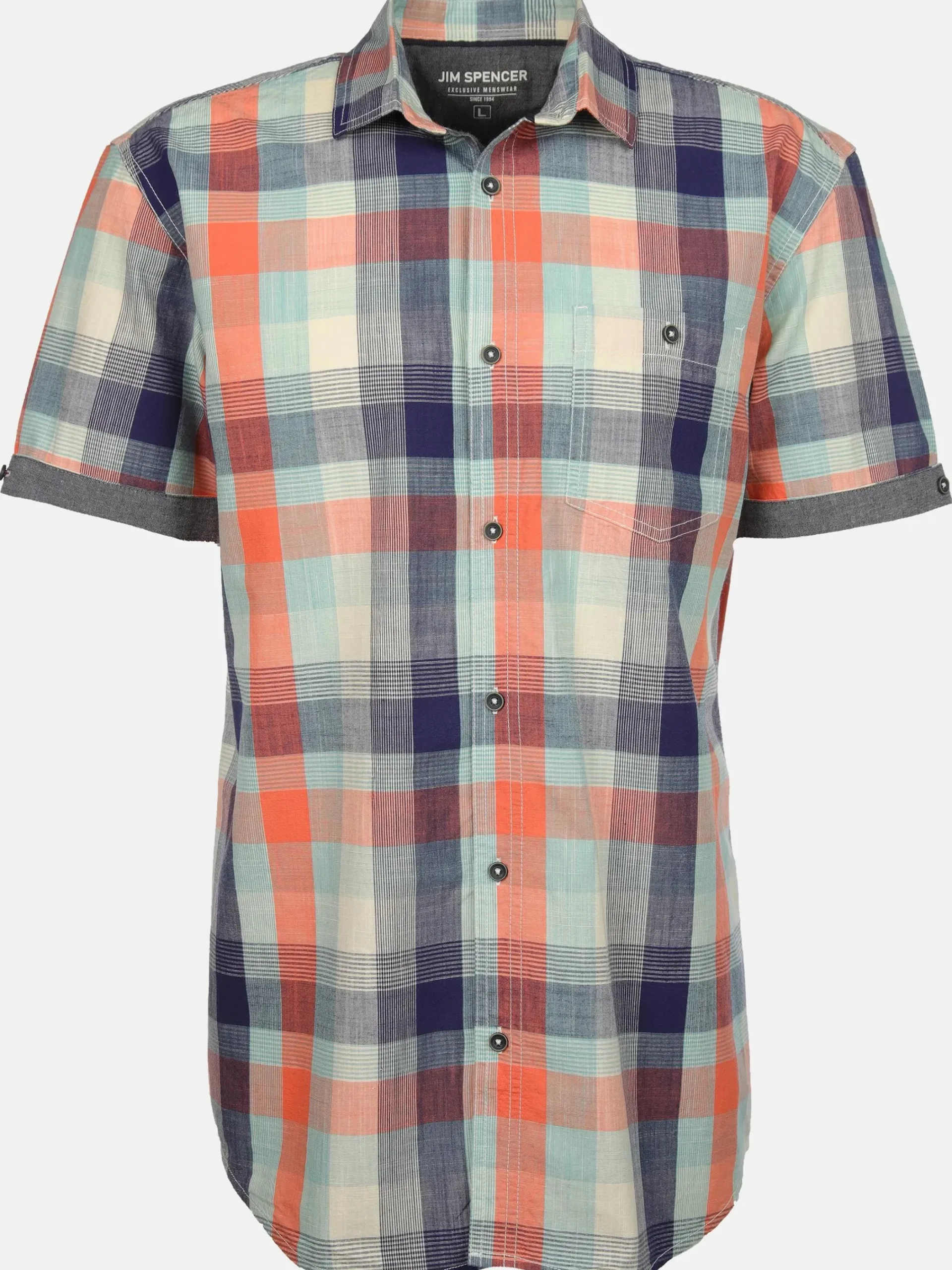 Herren Jim Spencer Herren Freizeithemd mit kurzen Ärmeln