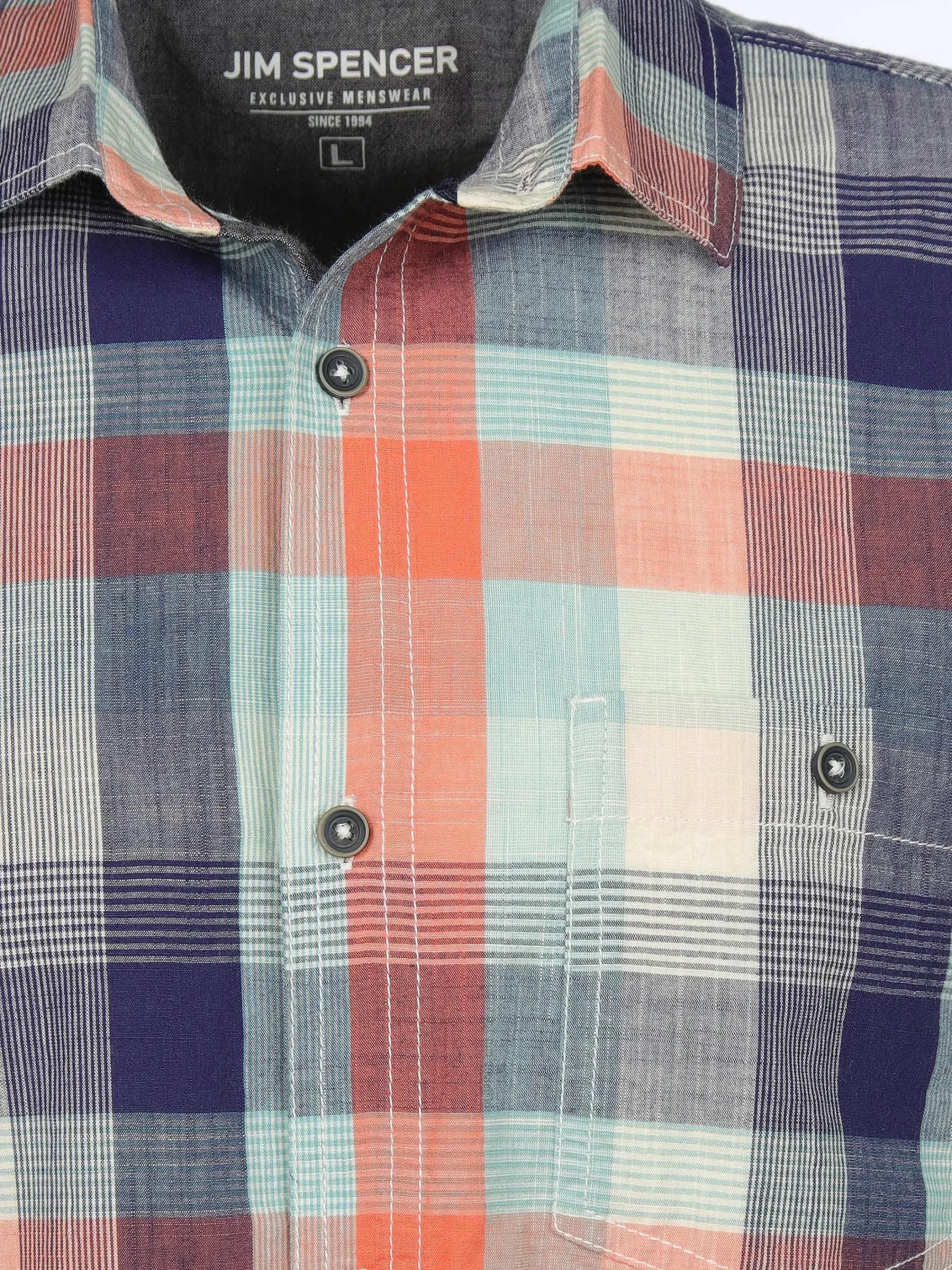 Herren Jim Spencer Herren Freizeithemd mit kurzen Ärmeln