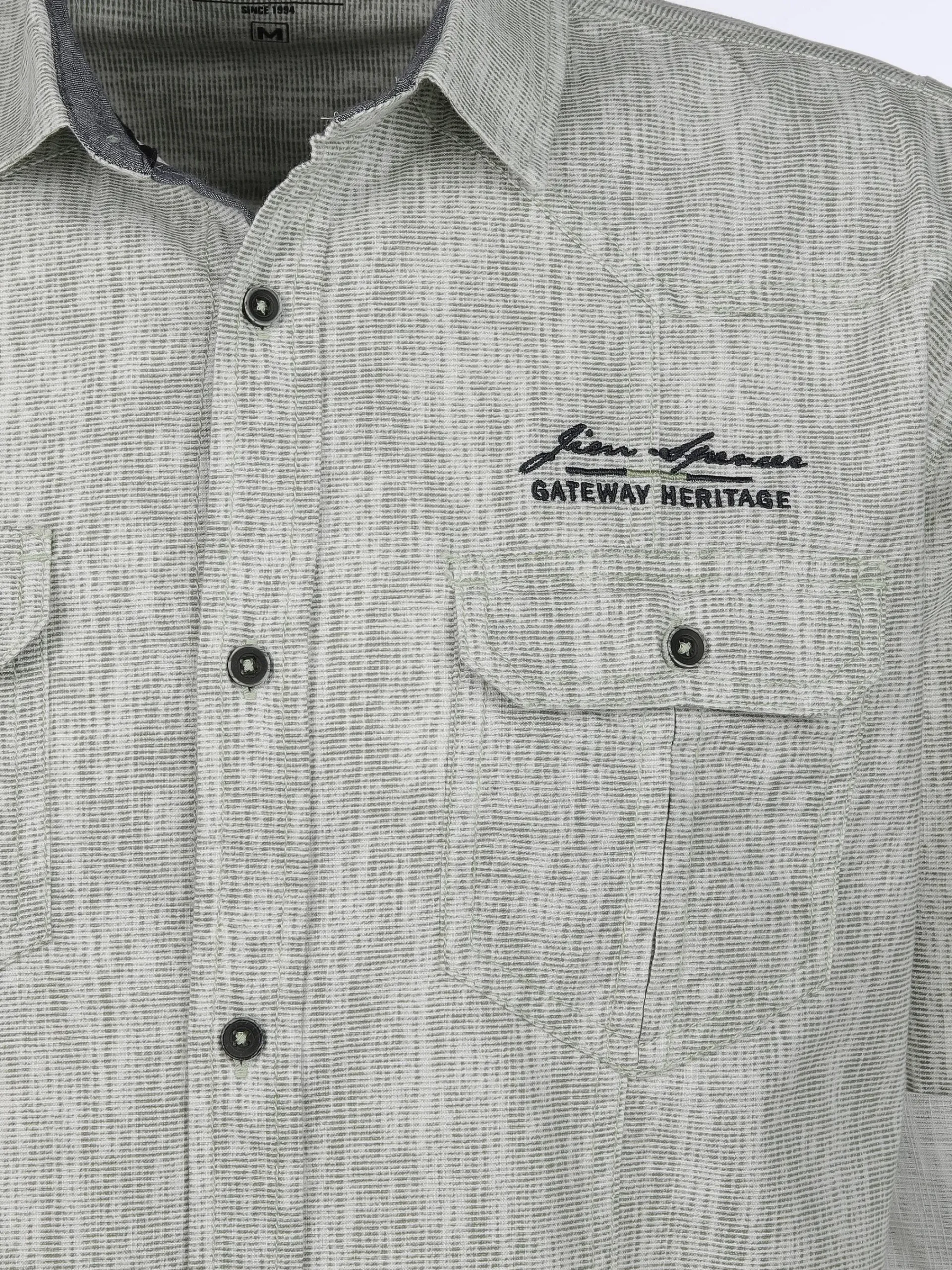 Herren Jim Spencer Herren Freizeithemd mit langen, krempelbaren Ärmeln