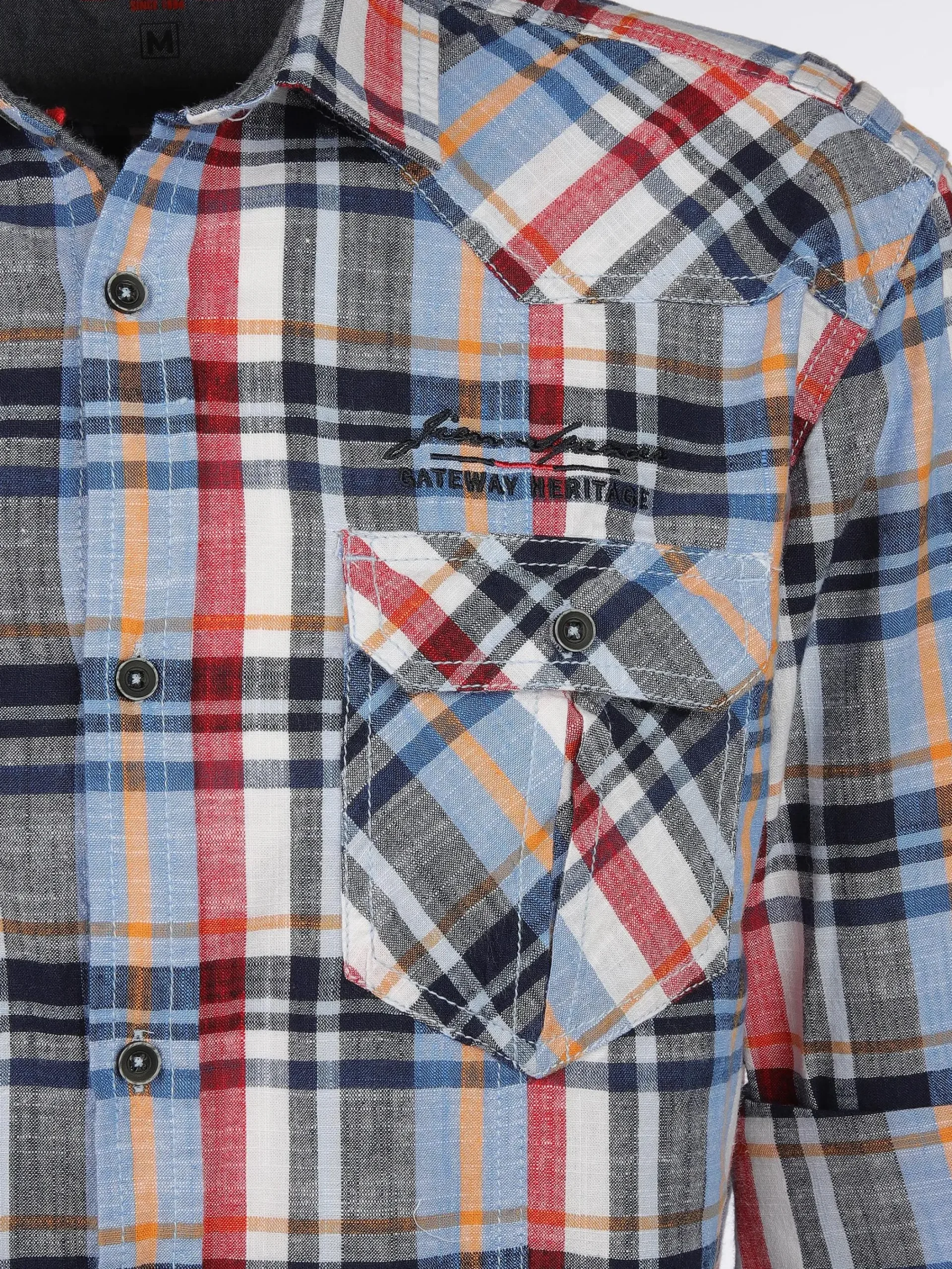 Herren Jim Spencer Herren Freizeithemd mit langen, krempelbaren Ärmeln