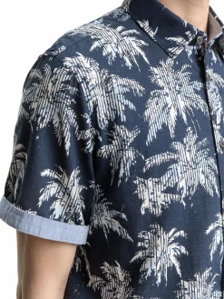 Herren Tom Tailor Herren Hemd mit Palmen