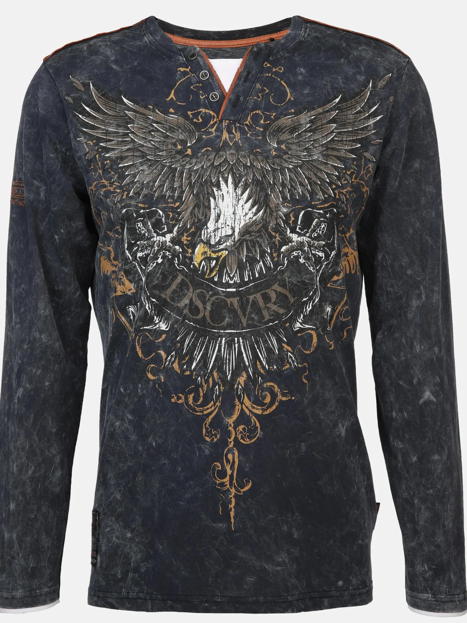 Herren Southern Territory Herren Henley Shirt mit Print